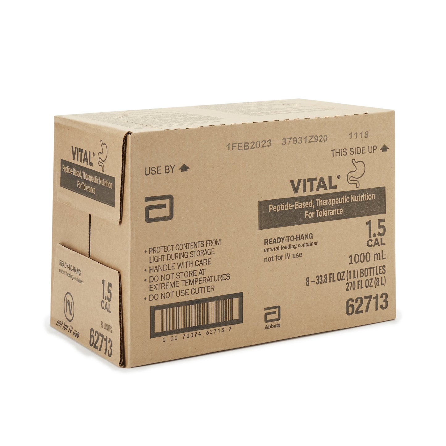 Vital® 1.5 Cal Vanilla Peptide-Based Nutrition for Ages 14+, 1 liter container 62713