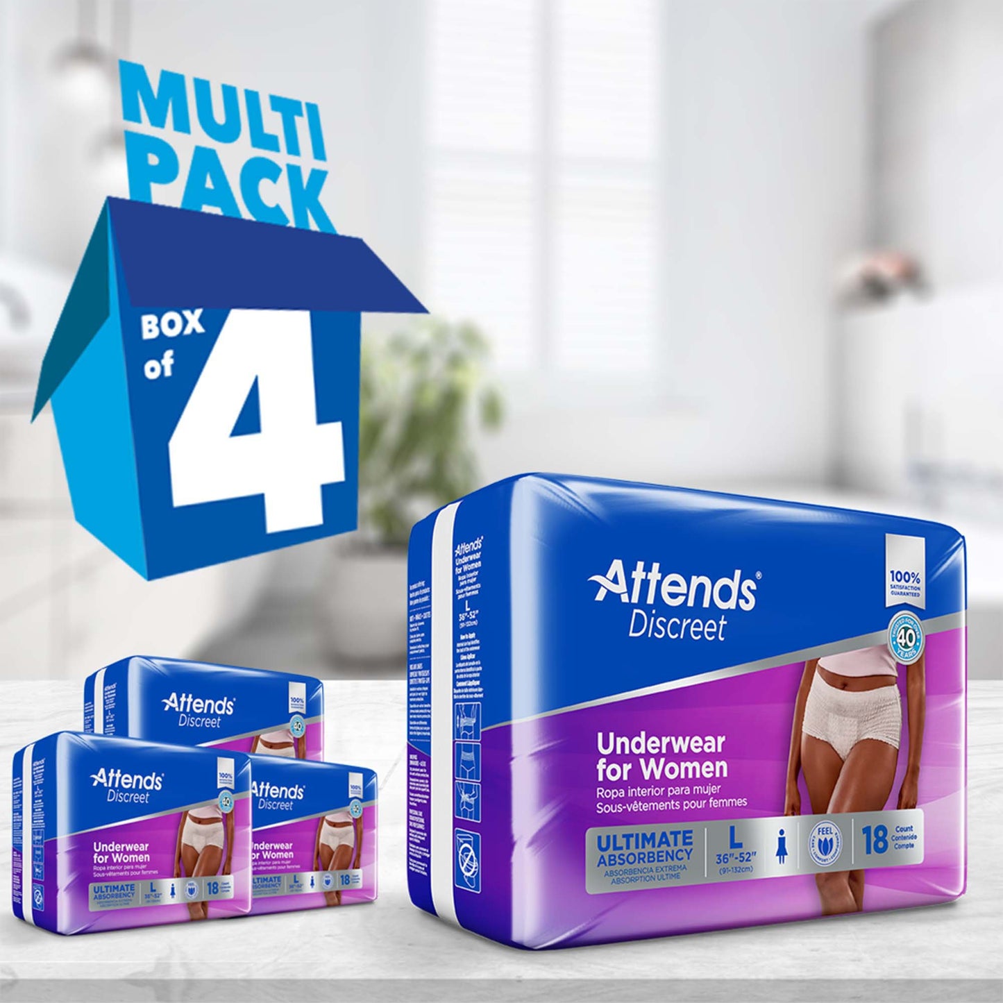 Attends® Discreet Women's Underwear, Level 5, Large ADUF30