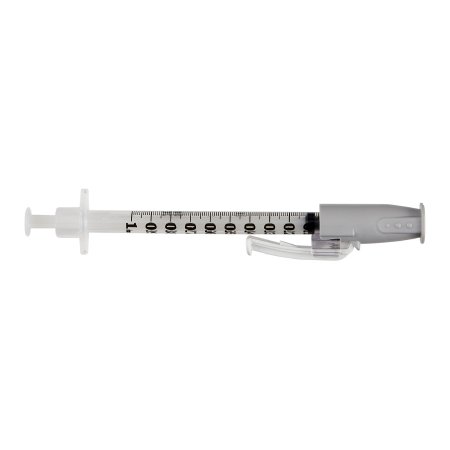 Safety Tuberculin Syringe with Needle SafetyGlide™ 1 mL 1/2 Inch 27 Gauge Sliding Safety Needle Regular Wall - 305945