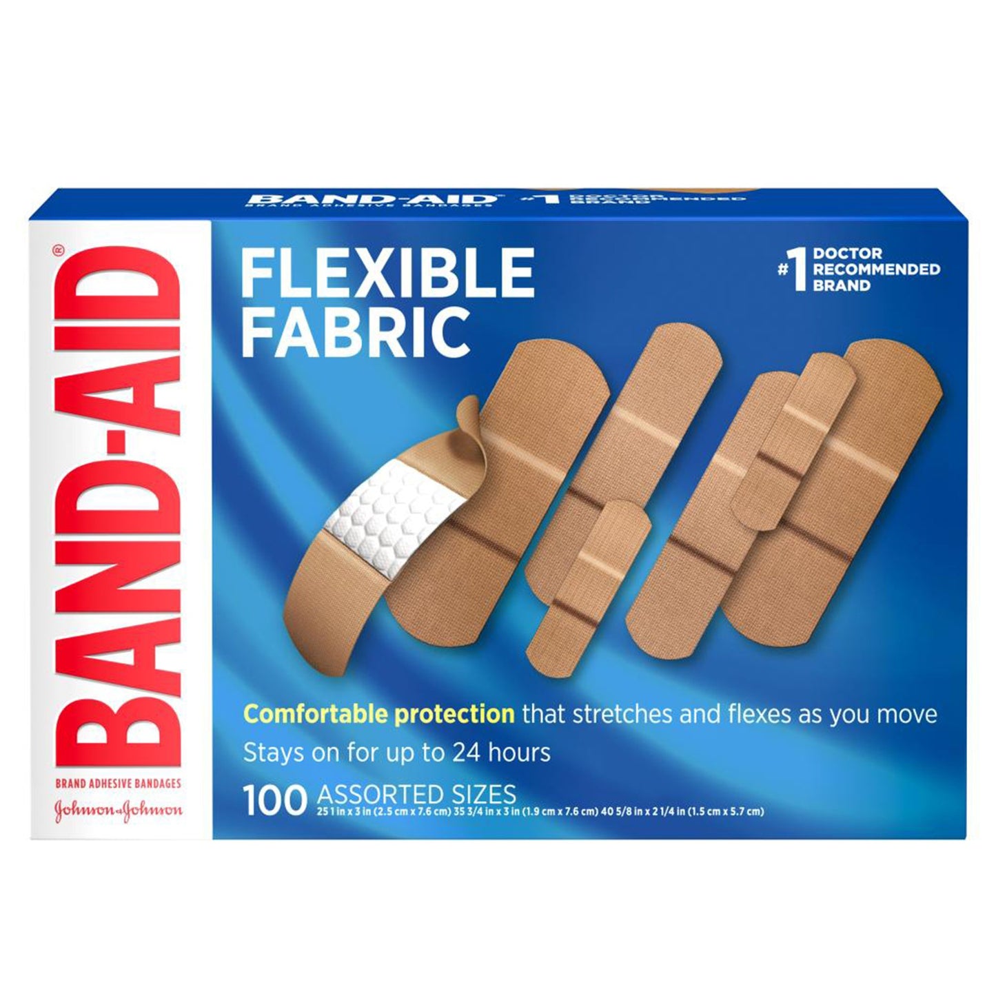 Adhesive Strip Band-Aid® Flexible Fabric Fabric Tan 1 X 3 Inch / 3/4 X 3 Inch / 5/8 X 2-1/4 Inch Sterile 38137115078