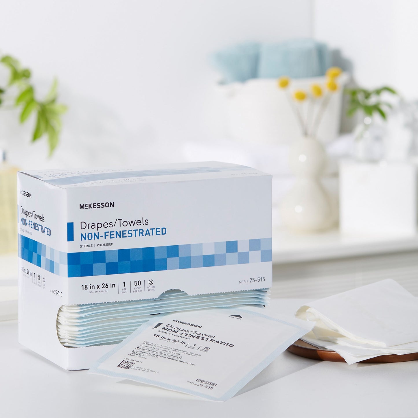 McKesson Sterile Poly Lined Towel Drape, 18 x 26 Inch 25-515