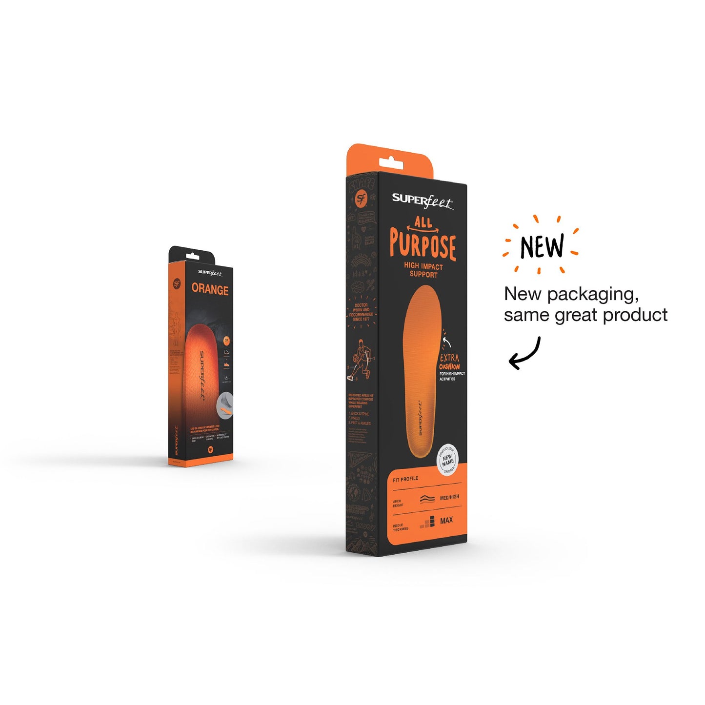 Insole Superfeet® Foam Male 9-1/2 to 11 Orange - 7410