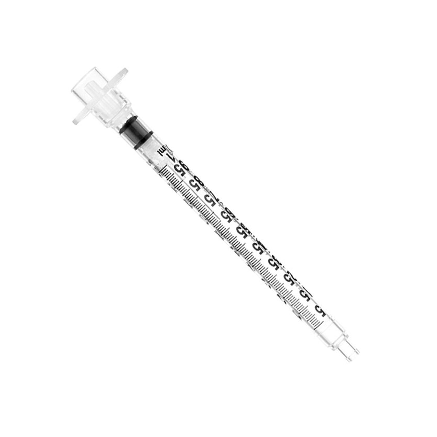 Safety Insulin Syringe with Needle Sol-Care™ 1 mL 1/2 Inch 29 Gauge Retractable Safety Needle Regular Wall - 100017IM