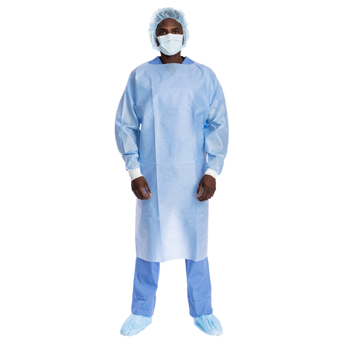 Protective Procedure Gown Halyard One Size Fits Most Blue NonSterile Not Rated Disposable - 69600