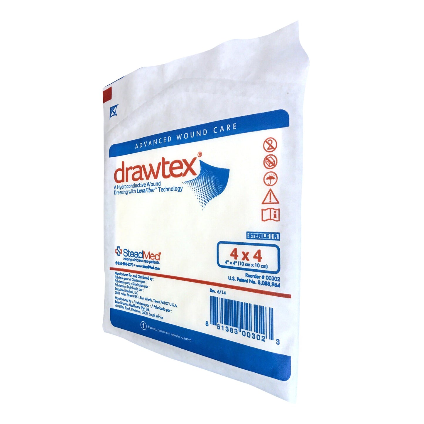 Drawtex® Non-Adherent Dressing, 4 x 4 Inch 00302