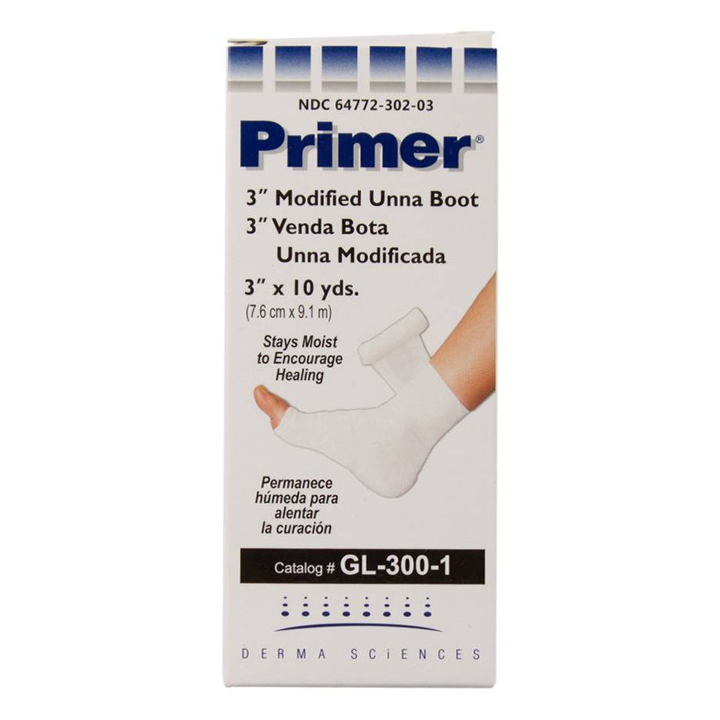 Primer® Unna Boot with Zinc Oxide, 3 Inch x 10 Yard GL3001