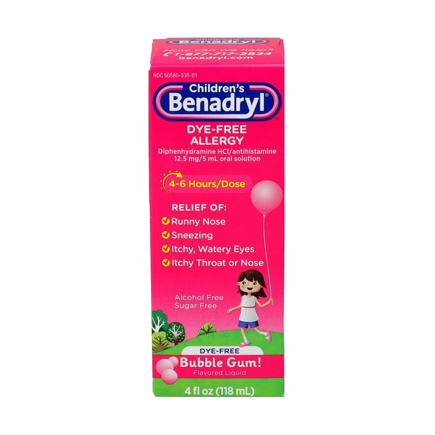 Children's Benadryl® Bubble Gum Flavor Children's Allergy Relief 50580053501