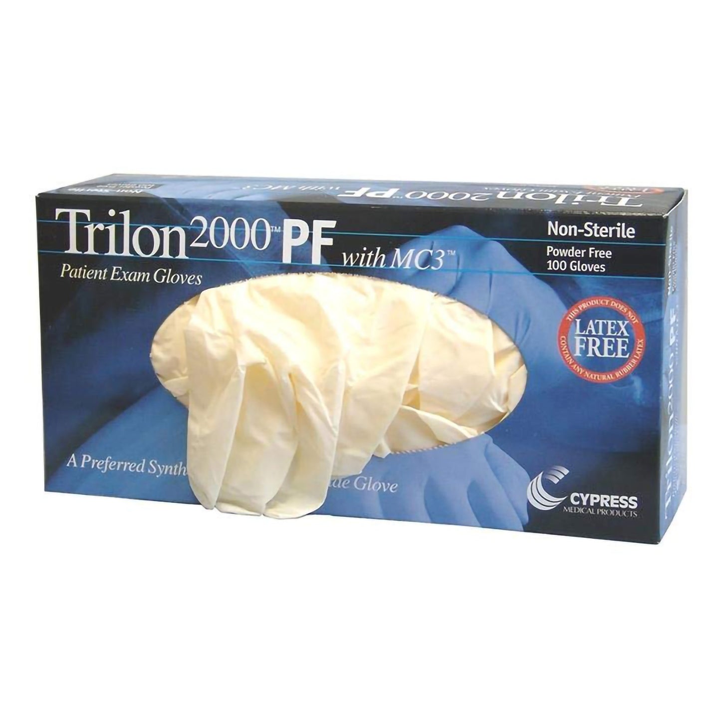 Exam Glove Trilon 2000® PF with MC3® X-Large NonSterile Stretch Vinyl Standard Cuff Length Smooth Ivory Not Rated WITH PROP. 65 WARNING - 25-990