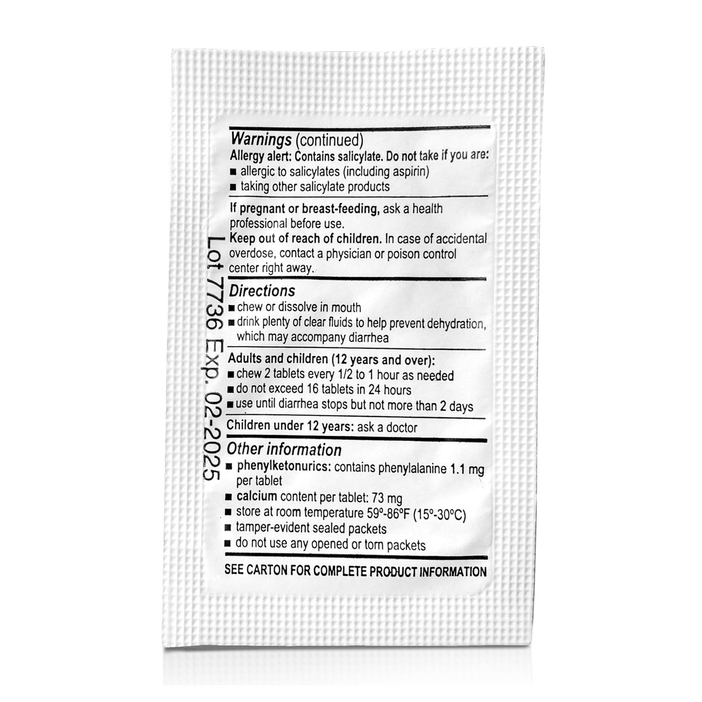 McKesson Bismuth Subsalicylate Anti-Diarrheal 82473