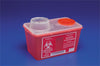 Sharps Container Monoject™ Red Base 17-7/10 H X 6-3/4 W X 10-1/2 D Inch Vertical Entry 3.5 Gallon - 8881676434