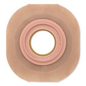 Ostomy Barrier New Image™ FlexTend™ Precut, Extended Wear Adhesive Tape Borders 44 mm Flange Green Code System 1 Inch Opening - 13904