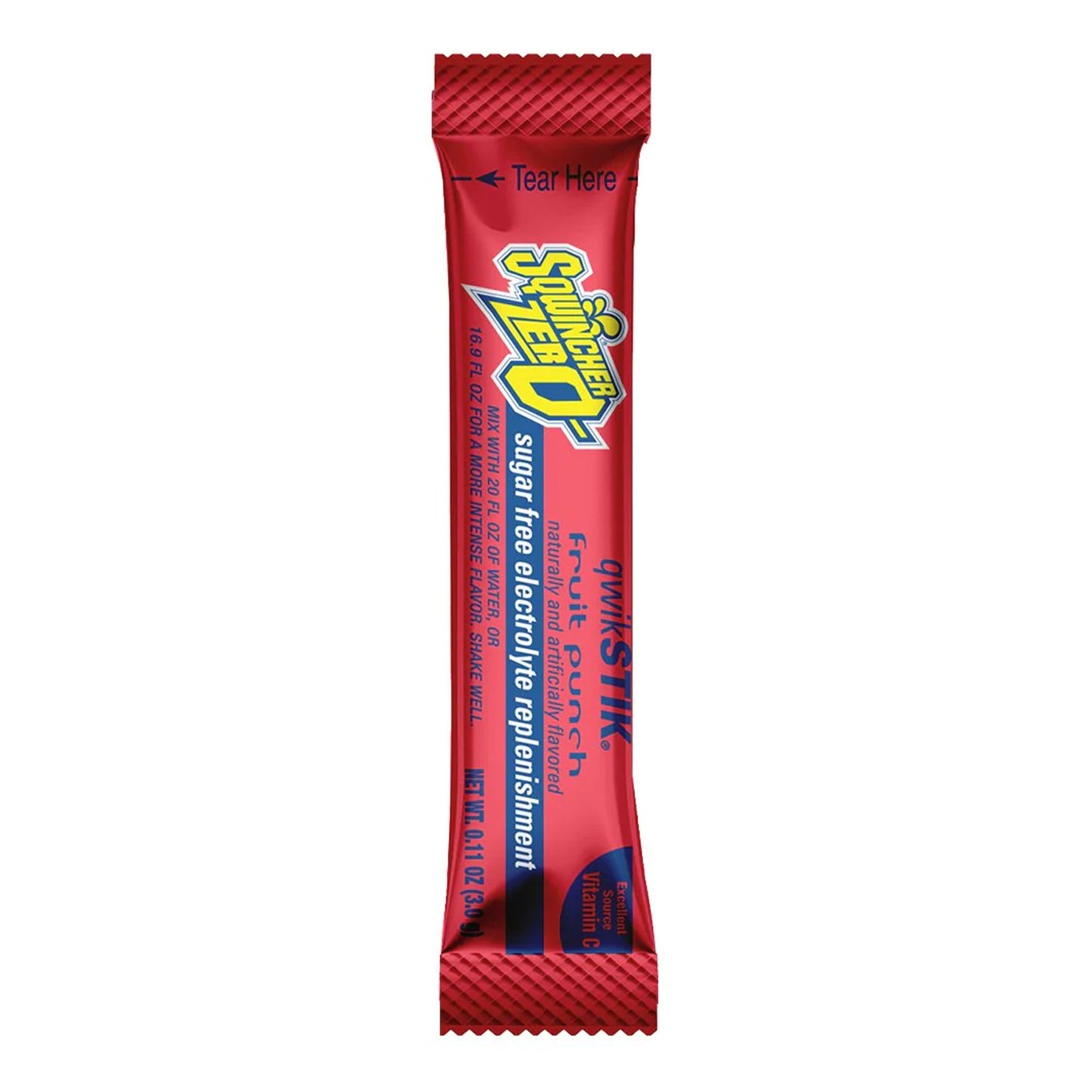 Oral Electrolyte Solution Sqwincher® Quik Stik® Zero Fruit Punch Flavor 0.11 oz. Electrolyte - 159060102