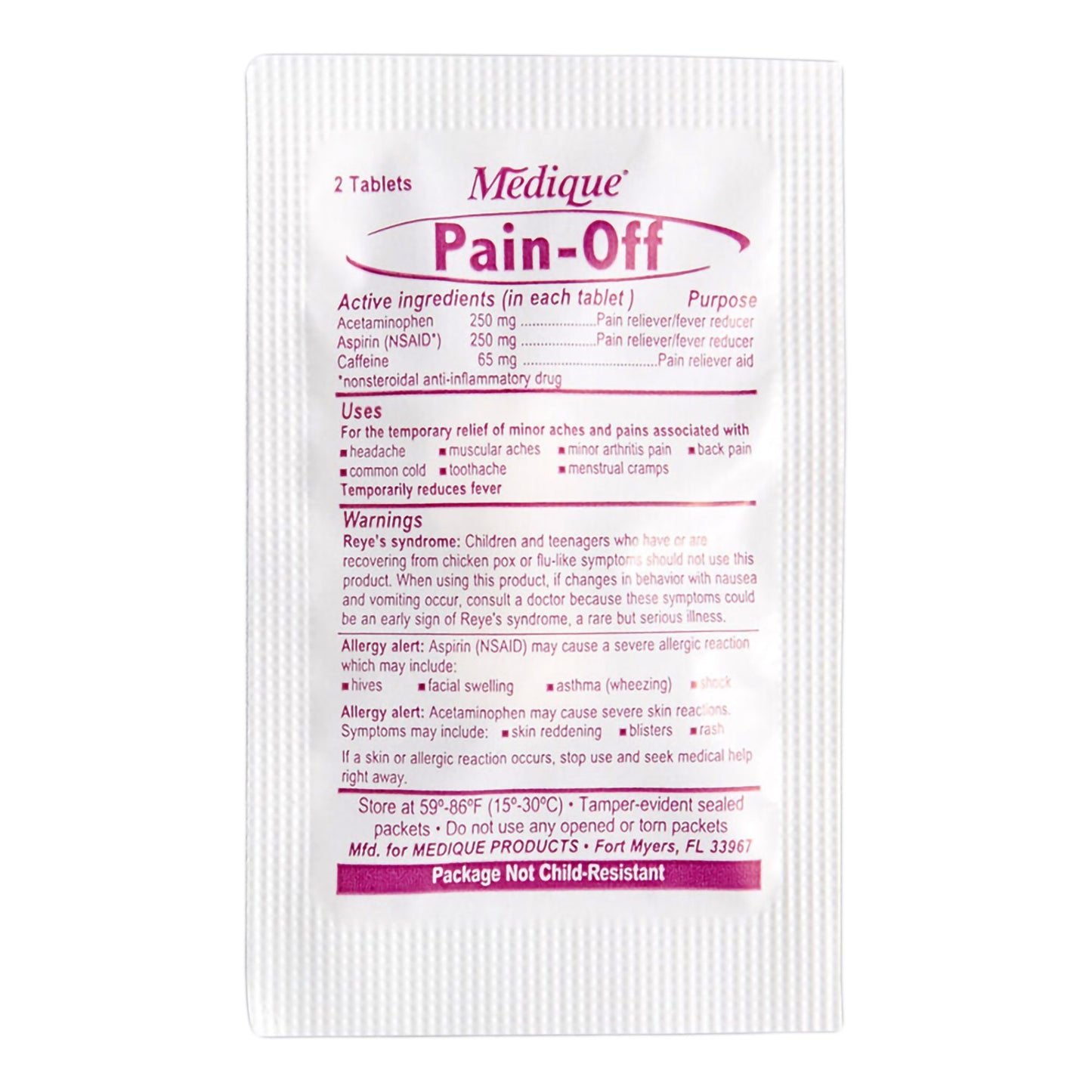 Pain-Off® Acetaminophen / Aspirin / Caffeine Pain Relief 22833