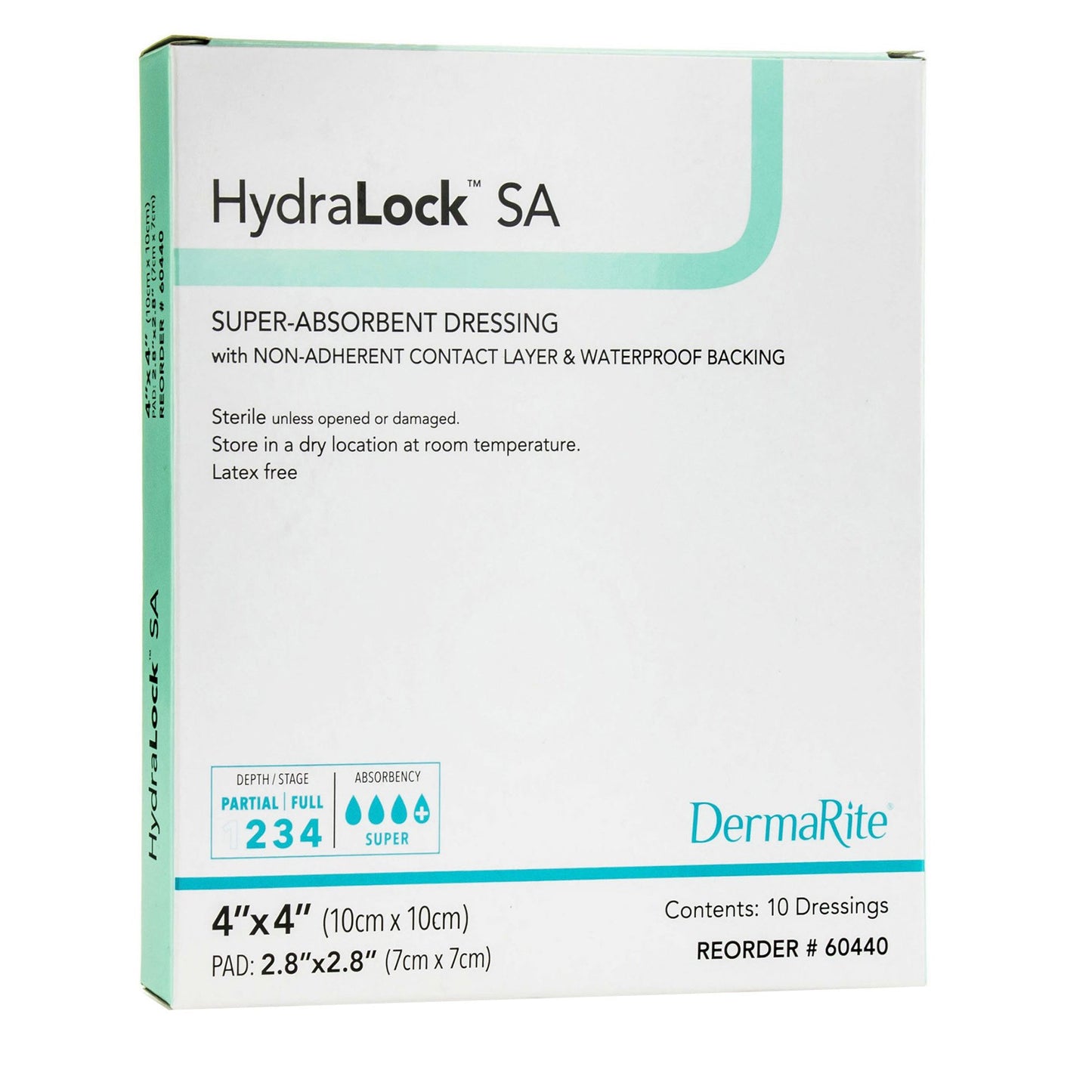 Super Absorbent Dressing HydraLock™ SA 4 X 4 Inch Square - 60440