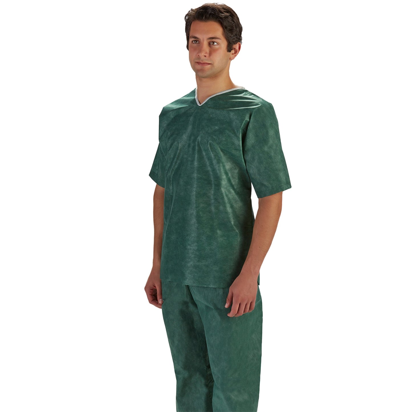 Graham Medical Short Sleeve Scrub Shirt, Green, X-Large 62215