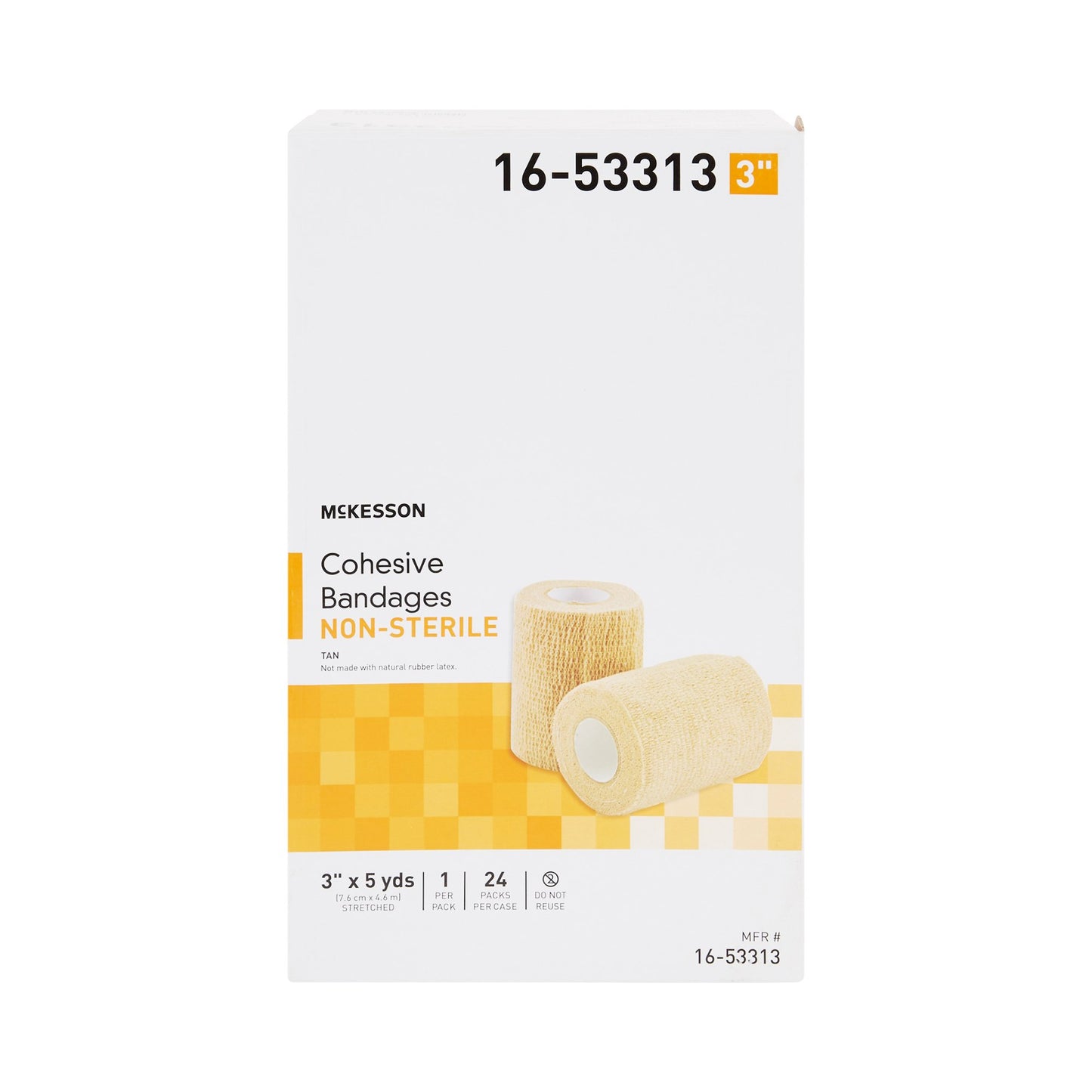 McKesson Self-adherent Closure Cohesive Bandage, 3 Inch x 5 Yard 16-53313