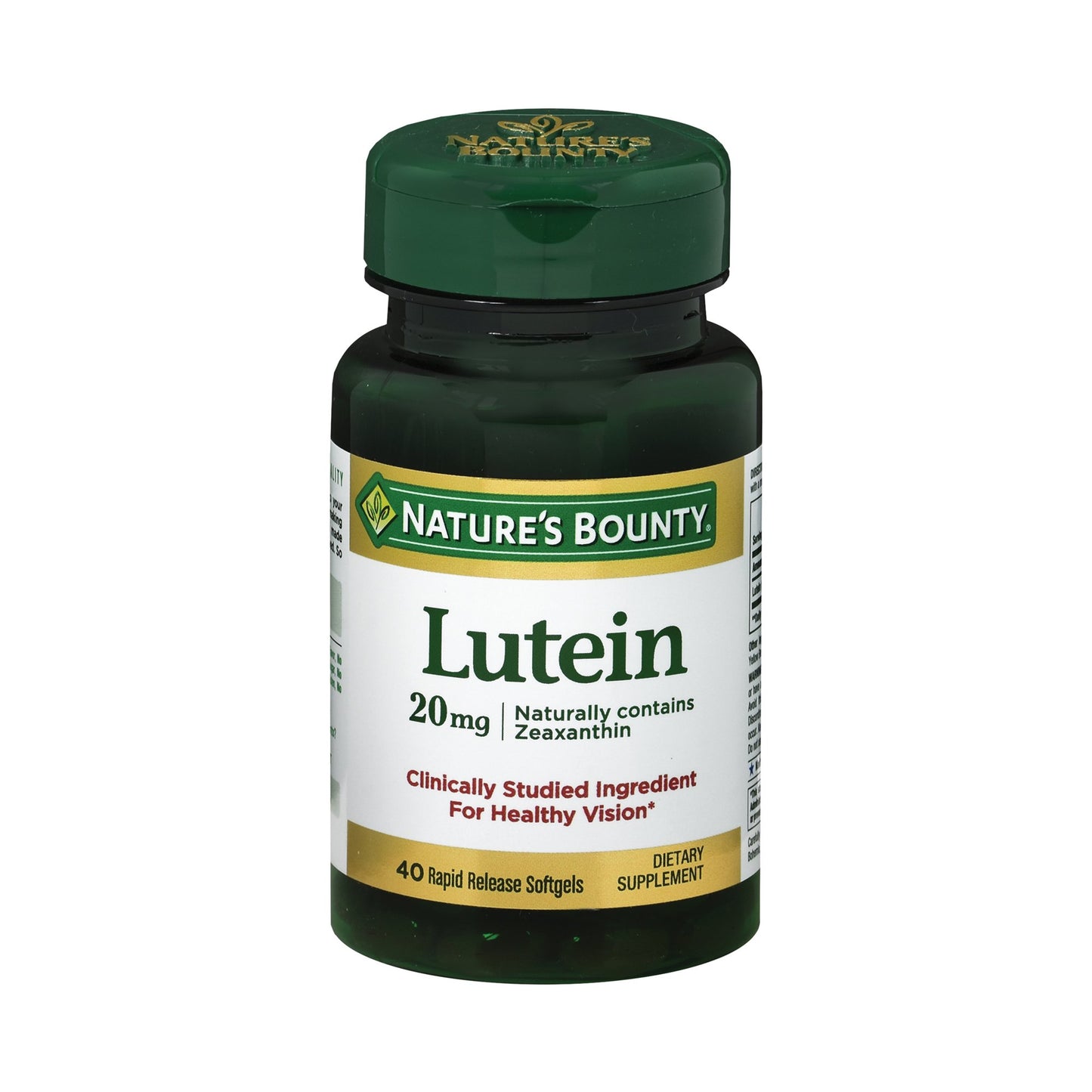 Eye Vitamin Supplement Nature's Bounty® Lutein 20 mg Strength Softgel 40 per Bottle - 74312049026