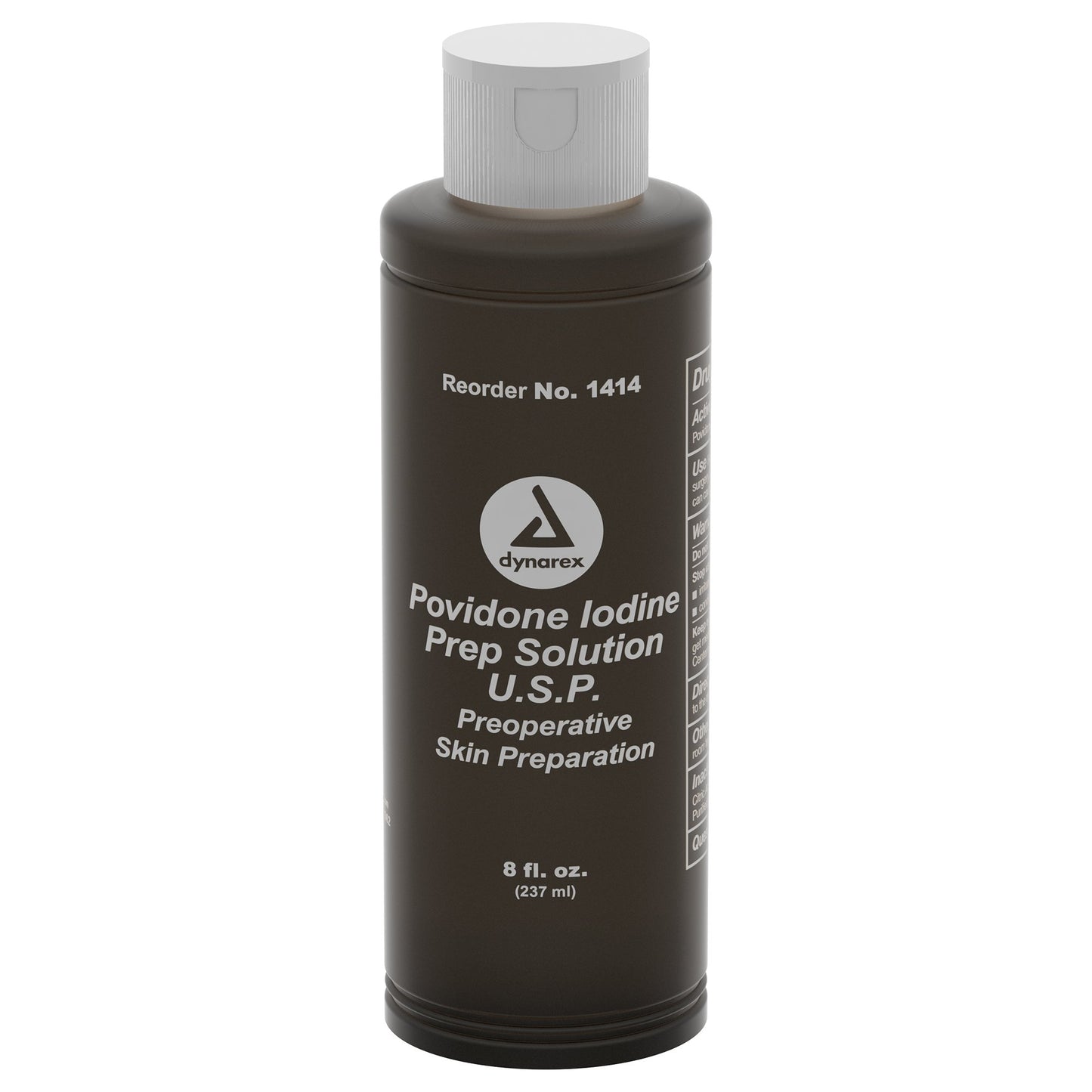 Skin Prep Solution Dynarex 8 oz. Bottle 10% Strength Povidone-Iodine NonSterile - 1414