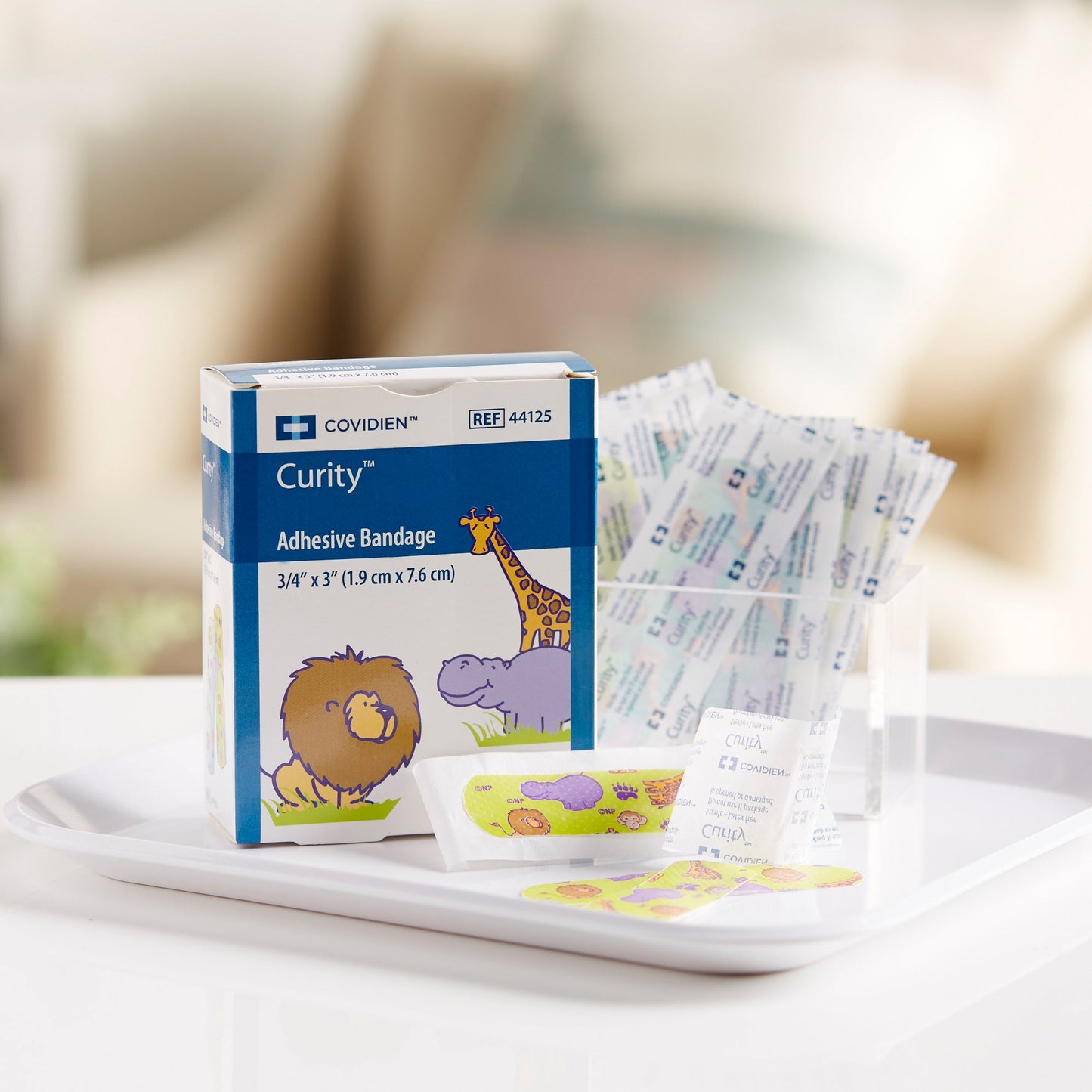 Curity™ Zoo Design Adhesive Strip, ¾ x 3 Inch 44125