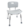 Bath Bench McKesson Without Arms Aluminum Frame Removable Backrest 19-1/4 Inch Seat Width 300 lbs. Weight Capacity - 146-12202KD-4
