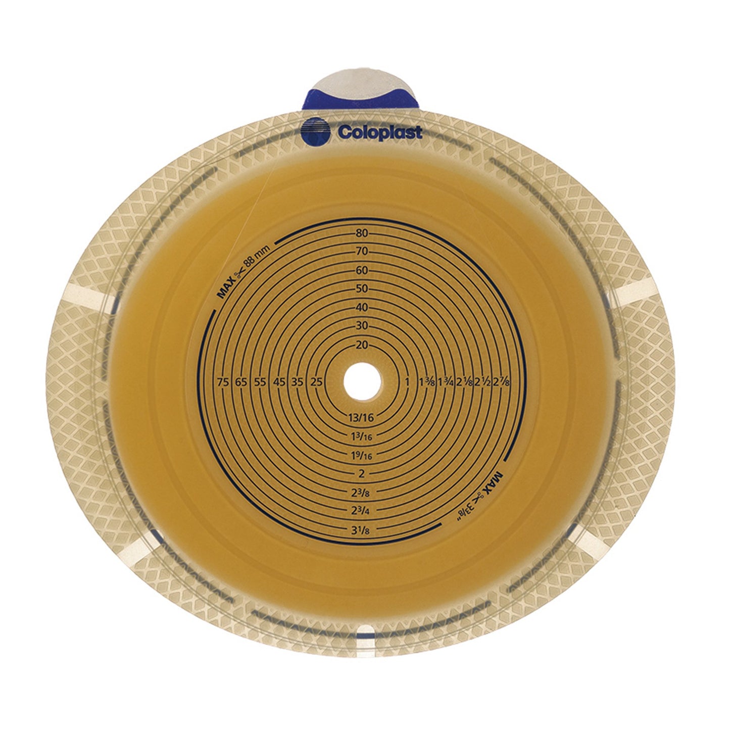 SenSura® Flex Flat Ostomy Barrier, Trim to fit 10 – 88 mm, Gray Match 10108