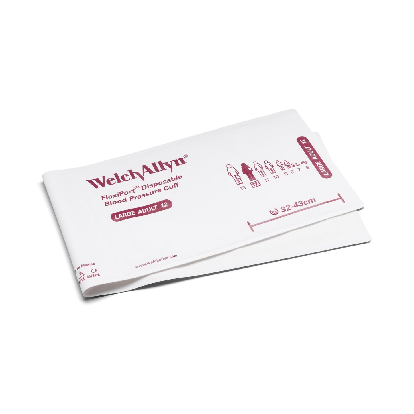 Single Patient Use Blood Pressure Cuff FlexiPort® 32 to 43 cm Arm Cloth Fabric Cuff Large Adult Cuff - SOFT-12