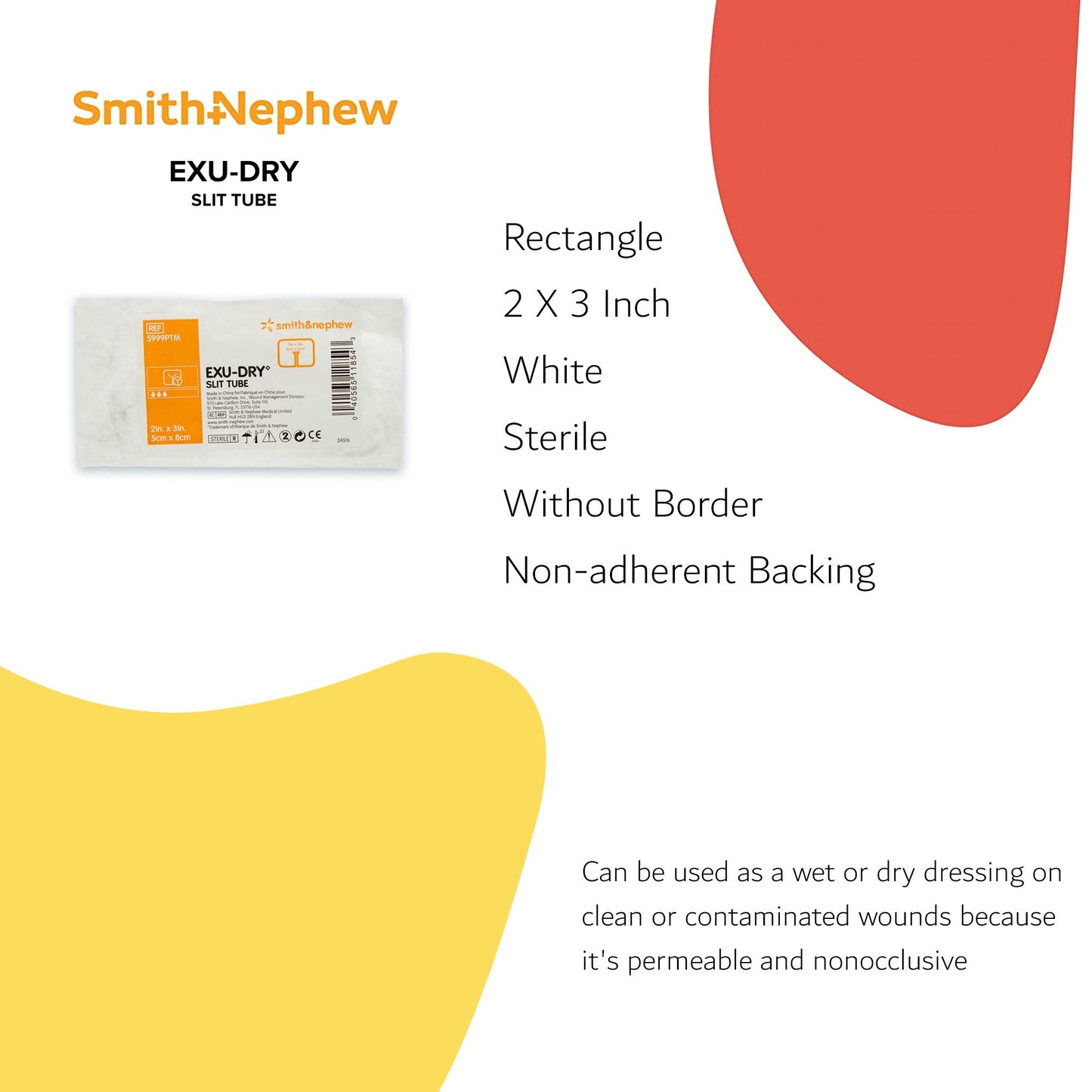 Exu-Dry Slit Tube Wound Dressing, 2 x 3 inch 5999PTM