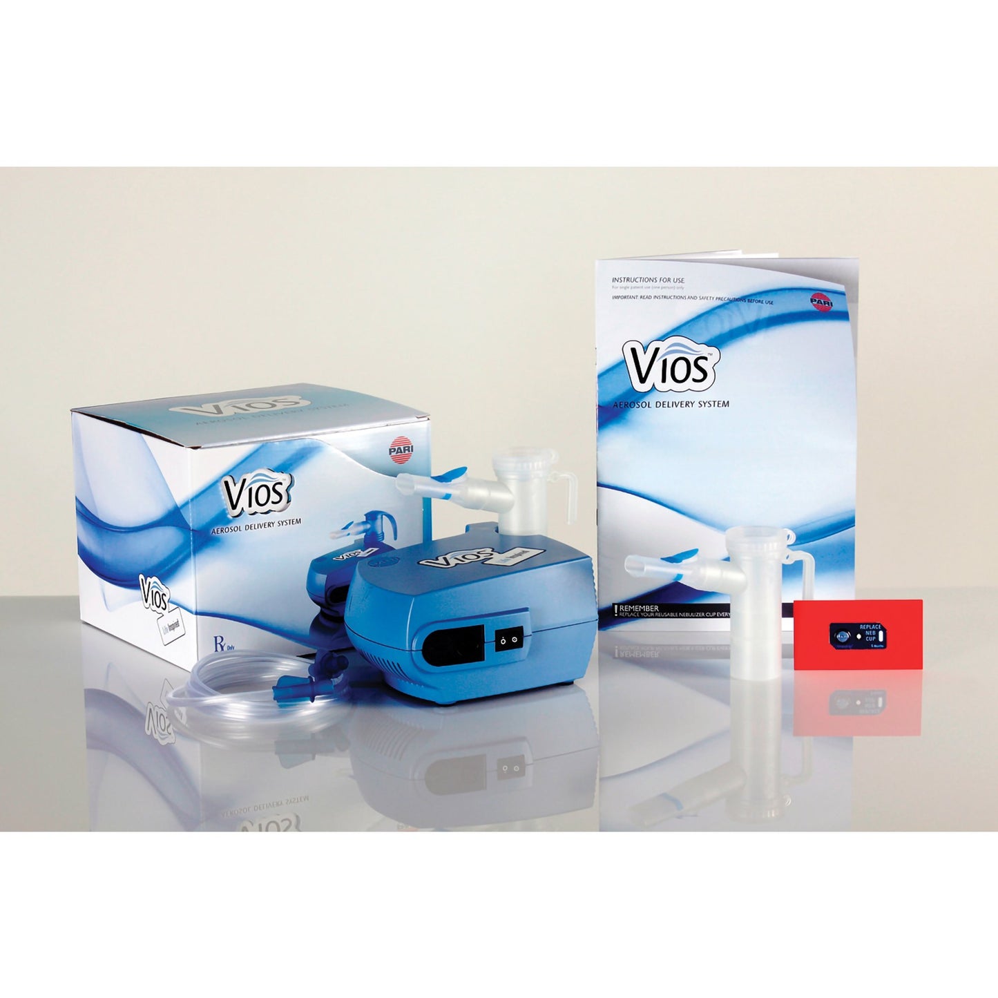 Vios® LC® Sprint Compressor Nebulizer System Small Volume Medication Cup Pediatric Aerosol Mask Delivery - 310F35-P