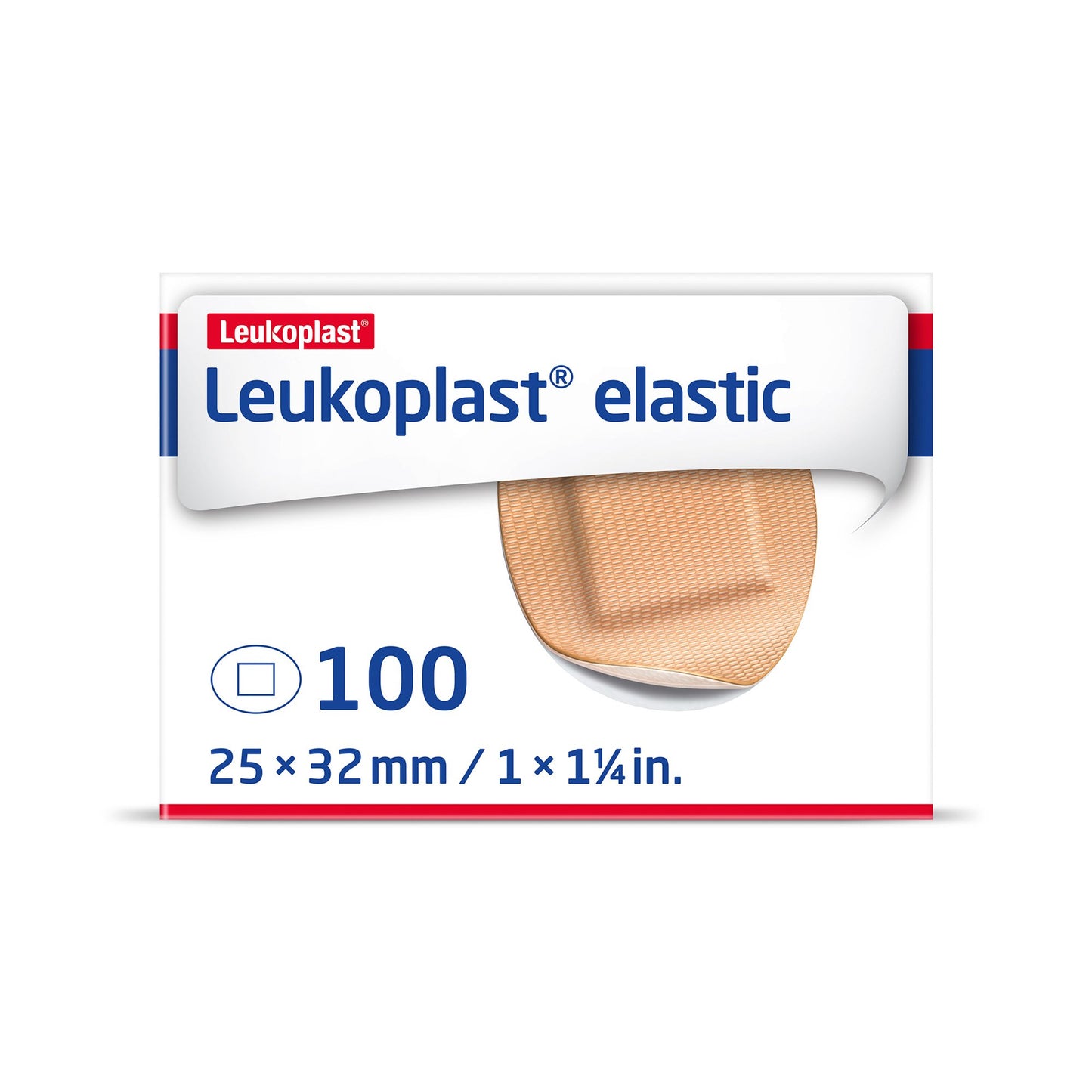 Adhesive Strip Leukoplast® Elastic 1-1/4 Inch Cross-Elastic Material Oval Tan Sterile - 7645613