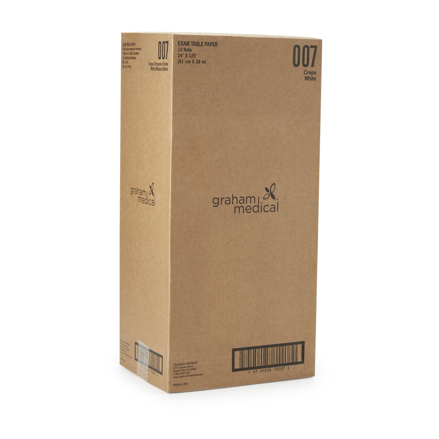 Graham Professional Crepe Table Paper, 24 Inch x 125 Foot, White 70007N