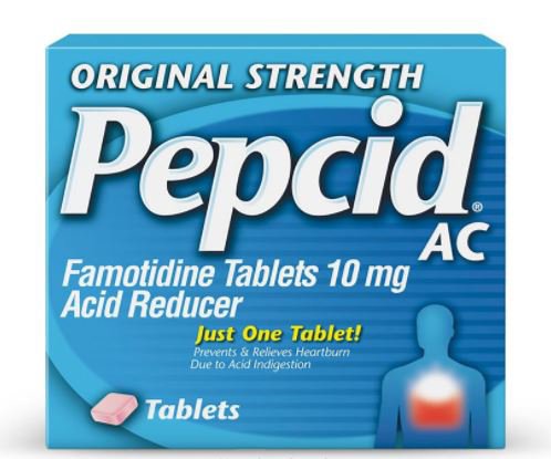 Antacid Pepcid® AC 10 mg Strength Tablet 30 per Box - 16837087220