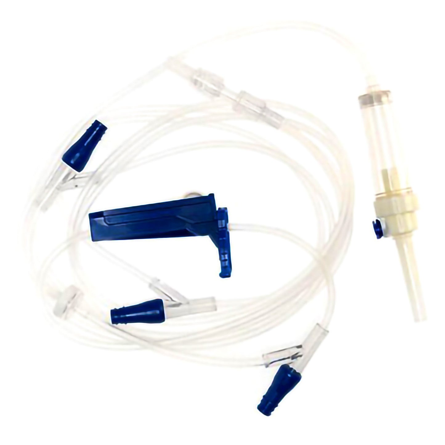 IV Pump Set McKesson Pump 3 Ports 10 Drops / mL Drip Rate Without Filter 110 Inch Tubing Solution Without Flow Regulator - TCBINF6537-A