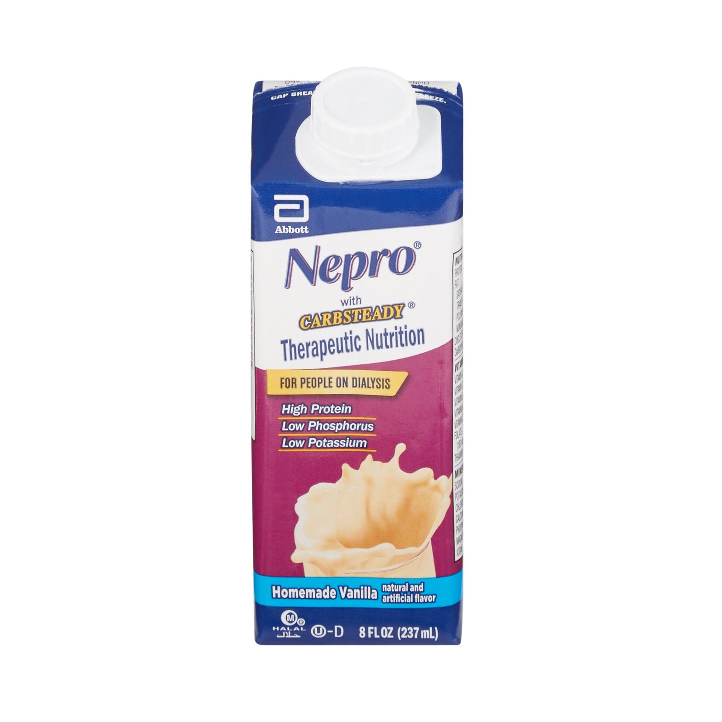 Oral Supplement Nepro® with Carbsteady® Homemade Vanilla Flavor Liquid 8 oz. Reclosable Carton - 64803