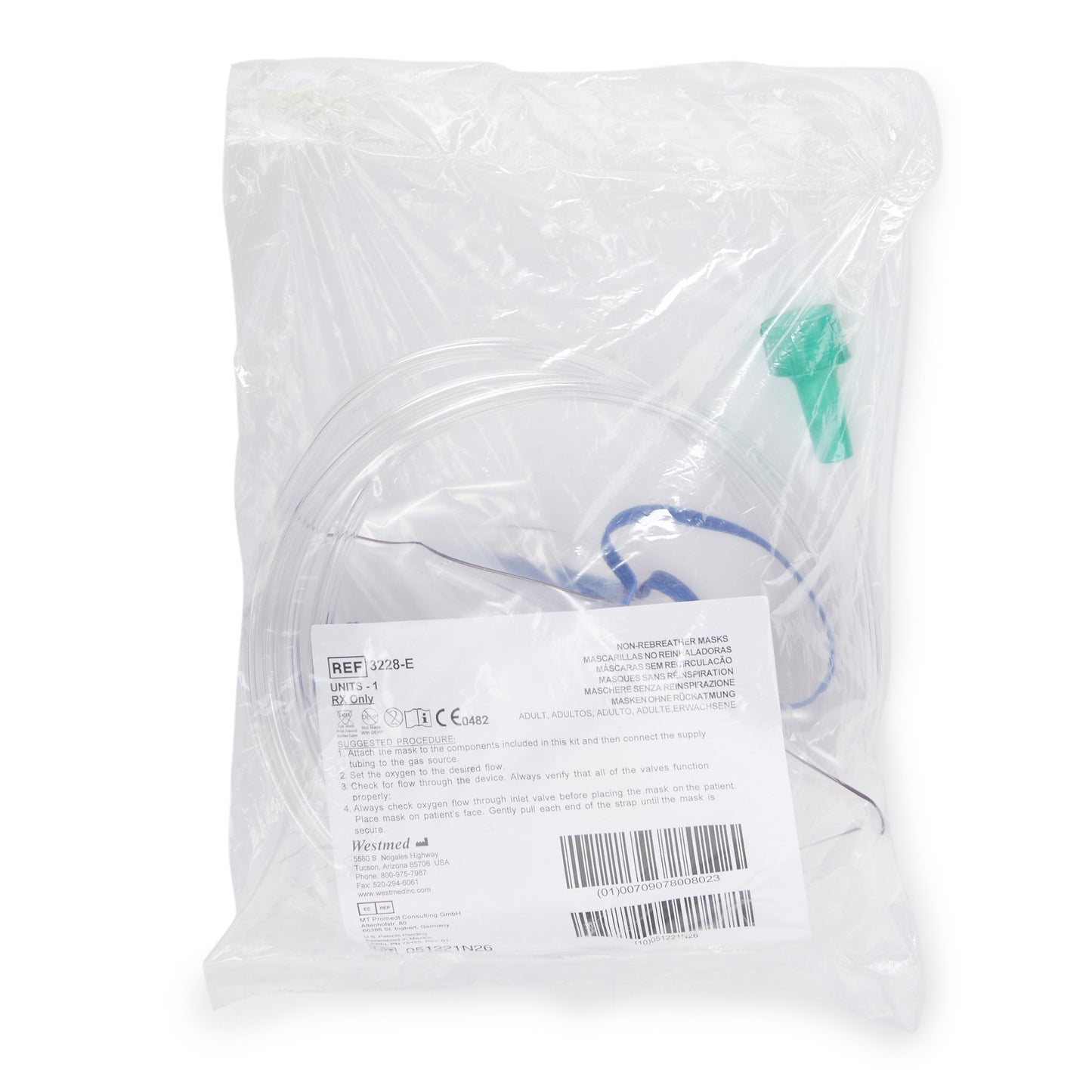 McKesson Non-Rebreather Oxygen Mask 3228-E