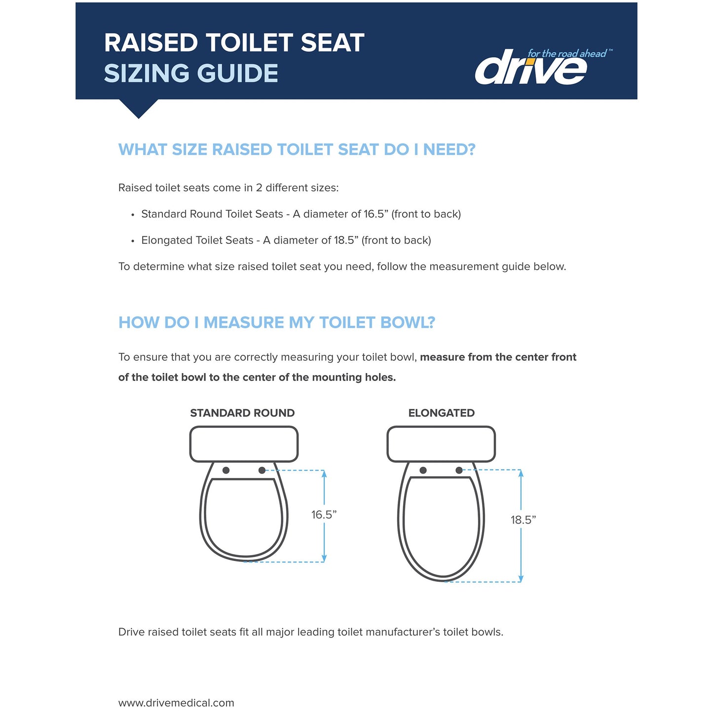 drive™ Premium Elongated Toilet Seat with Lock 12013
