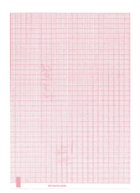 Recording Chart Paper Welch Allyn® Z-Fold Red Grid 7G32018263