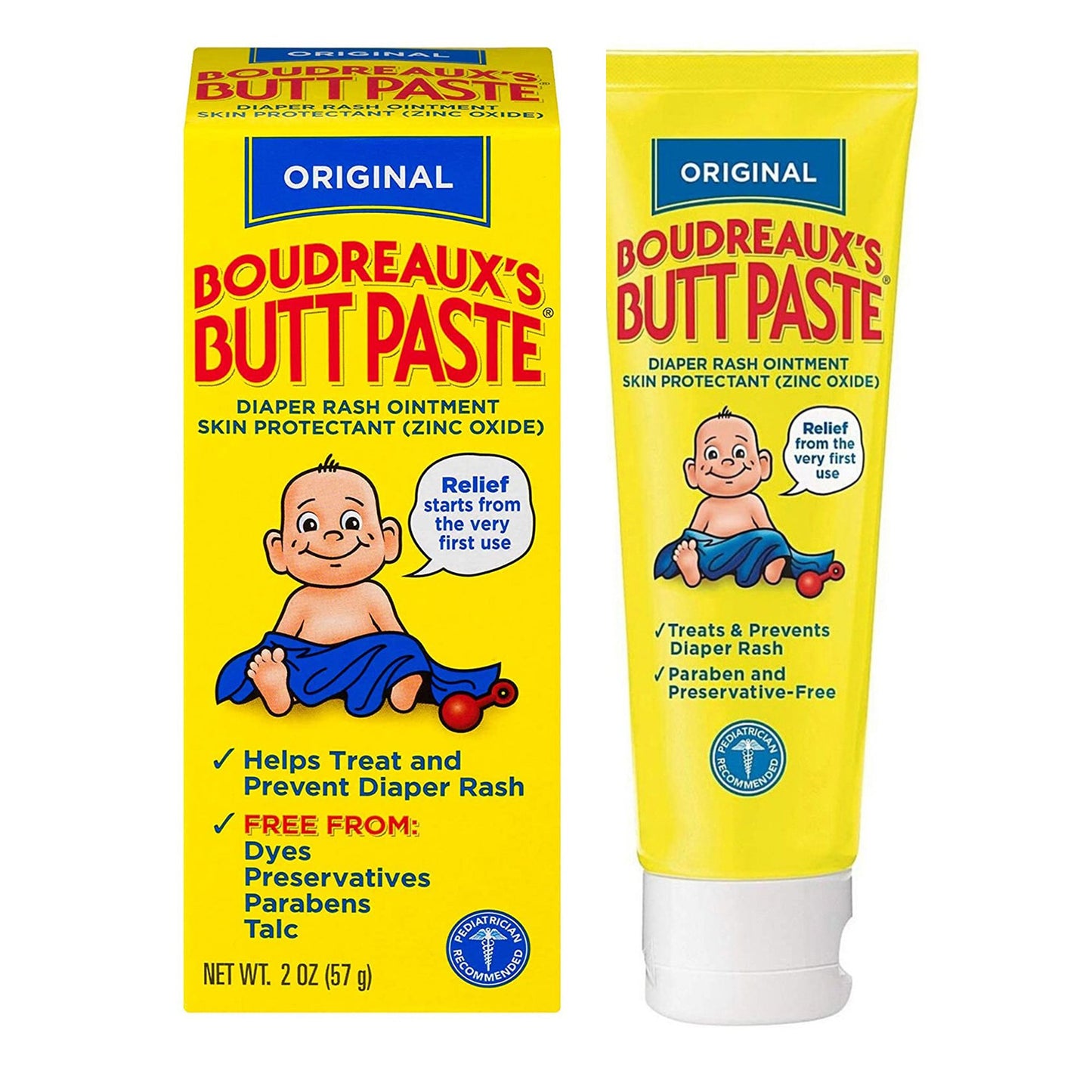 Diaper Rash Treatment Boudreaux's Butt Paste® 2 oz. Tube Scented Cream - 62103033302