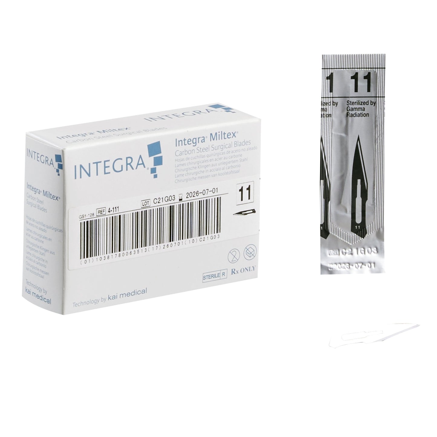 Surgical Blade Miltex® Carbon Steel No. 11 Sterile - 4-111