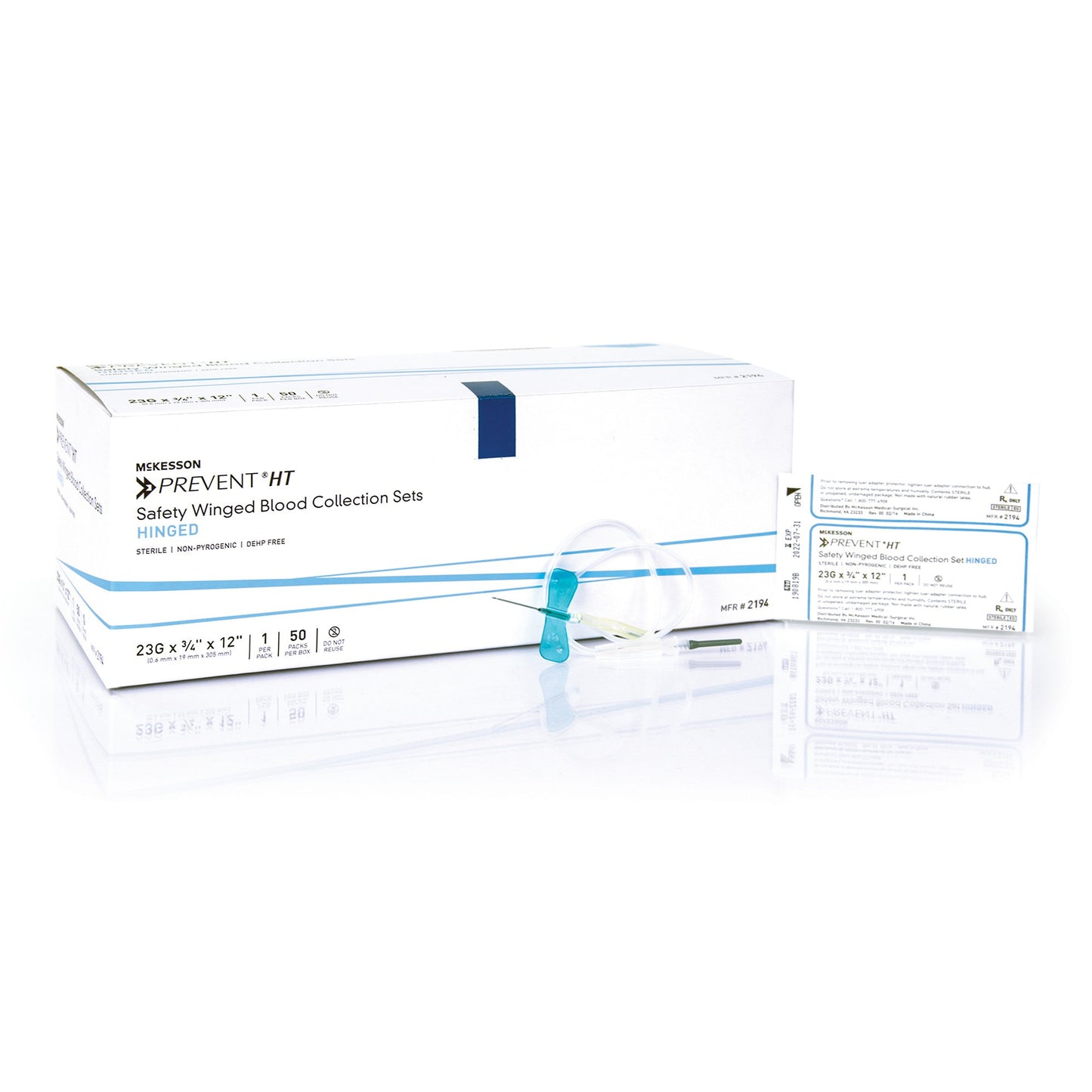 McKesson Brand McKesson PREVENT Blood Collection Set, 23 Gauge, -inch needle length 2194, Case of 500