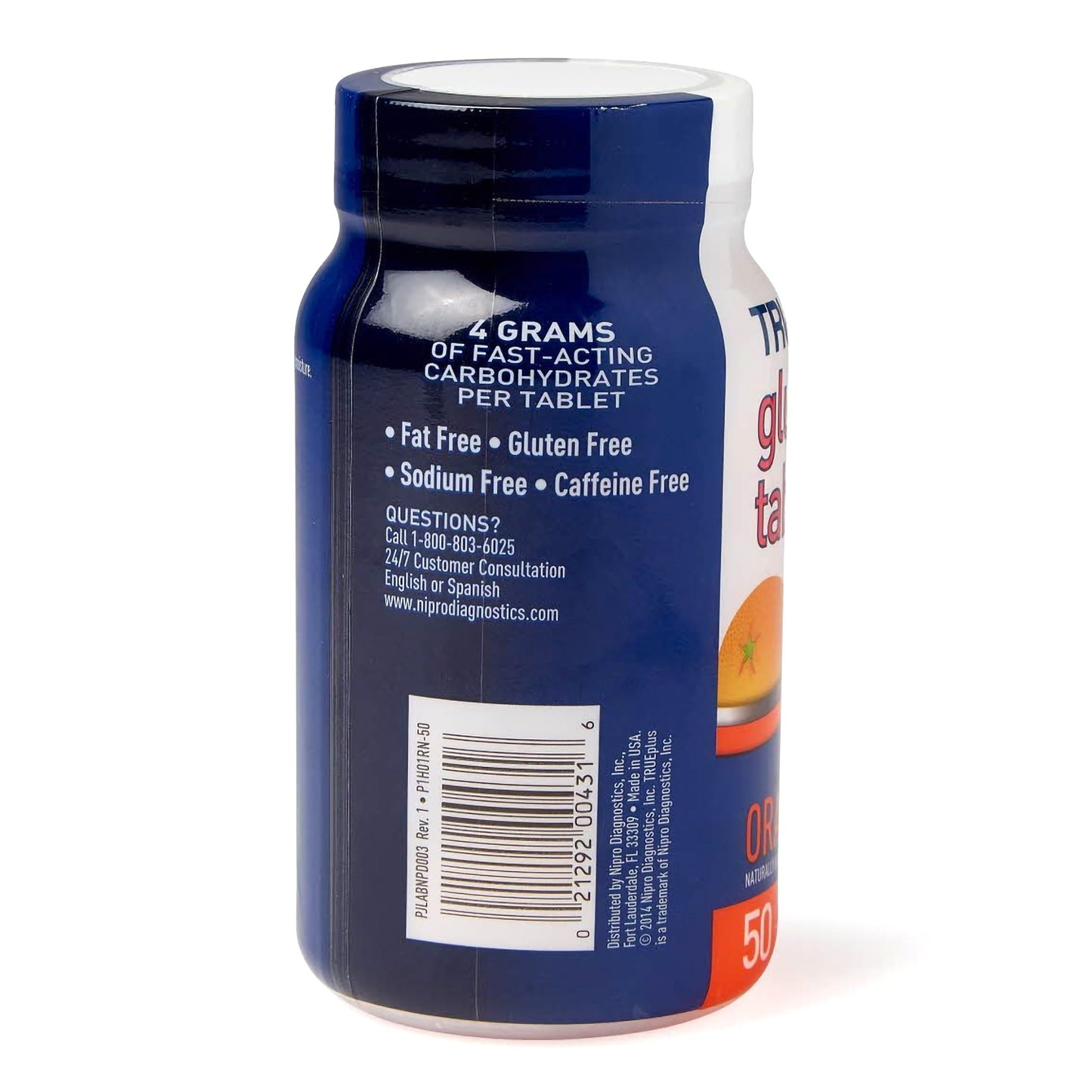 TRUEplus™ Glucose Supplement Orange Flavor Chewable Tablets P1H01RN-50