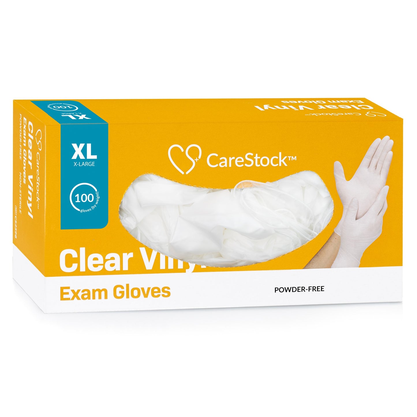 CareStock™ Vinyl Exam Glove, Extra Large, Ivory CS2598