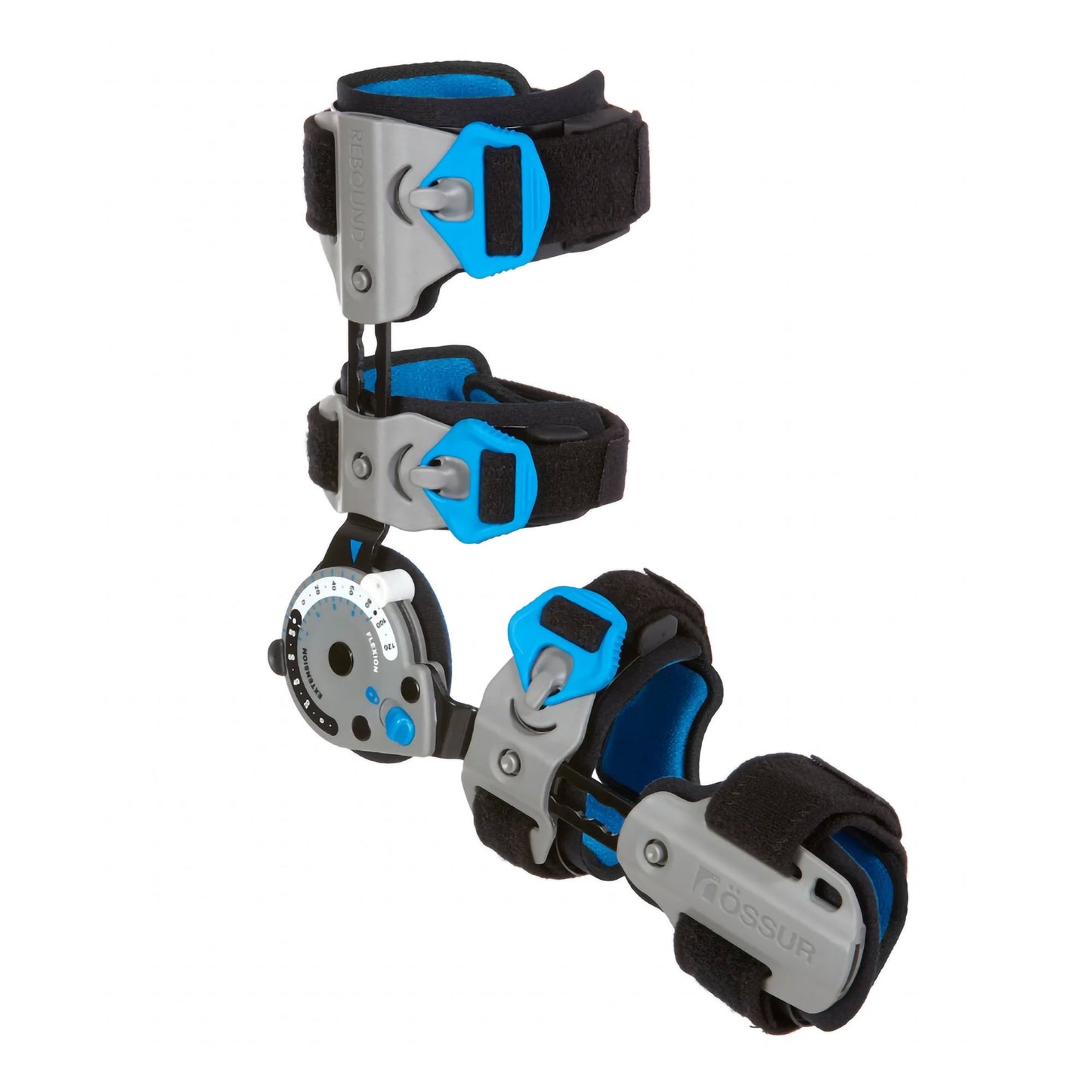 Post-Op Elbow Brace Rebound® One Size Fits Most D-Ring / Hook and Loop Strap Closure Left Arm Black / Blue / Gray - B-8391680