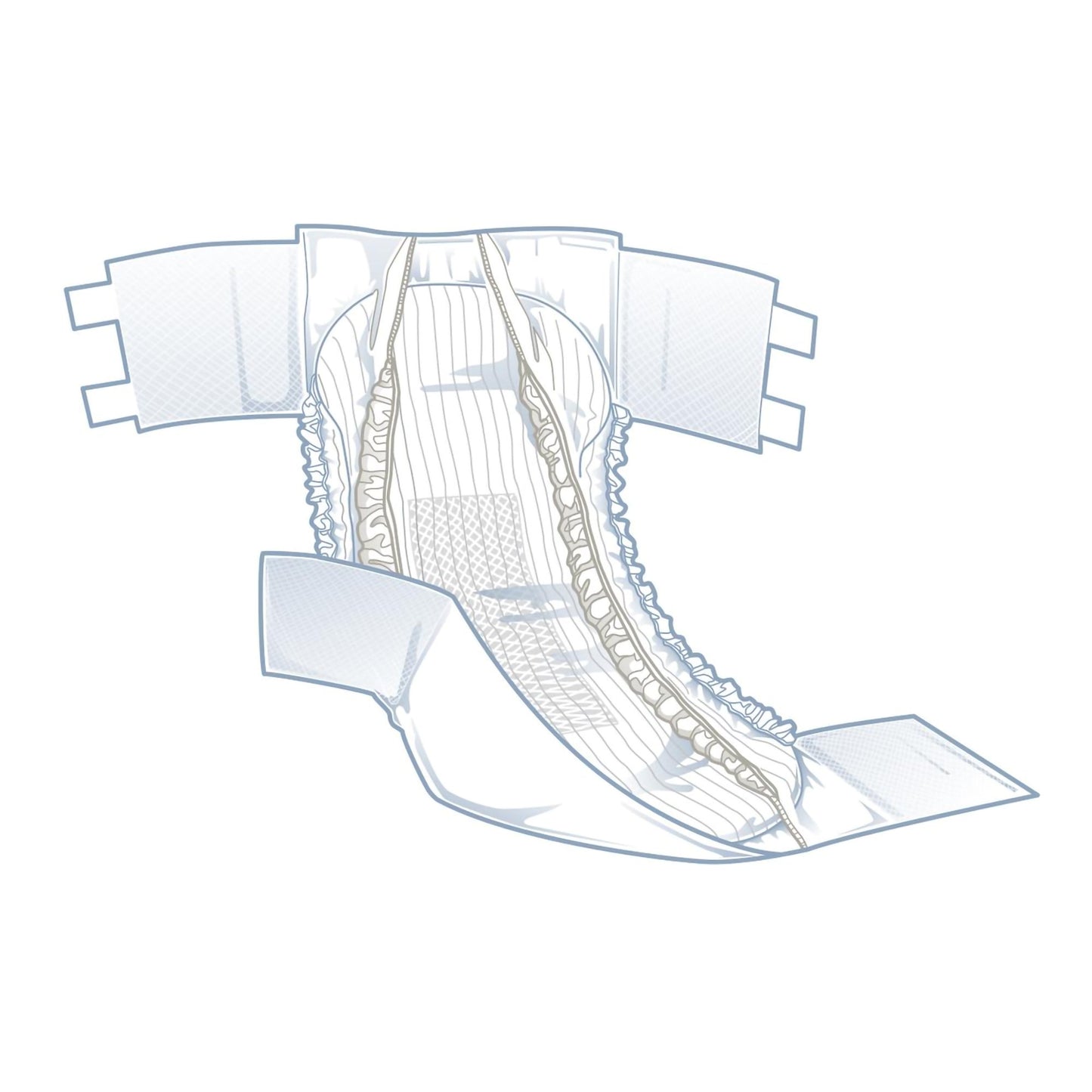 Incontinence Brief FitRight™ Plus Adult X-Large Unisex Disposable Moderate Absorbency FITPLUSXLG