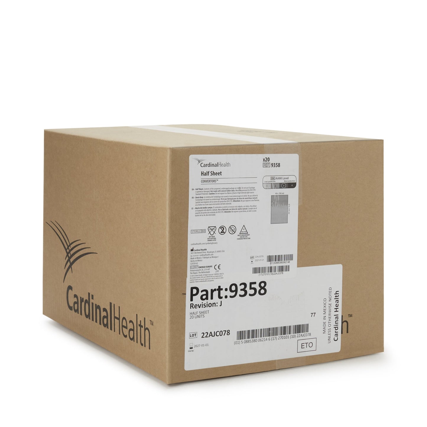 Cardinal Health™ Sterile Half General Purpose Drape, 40 x 57 Inch 9358