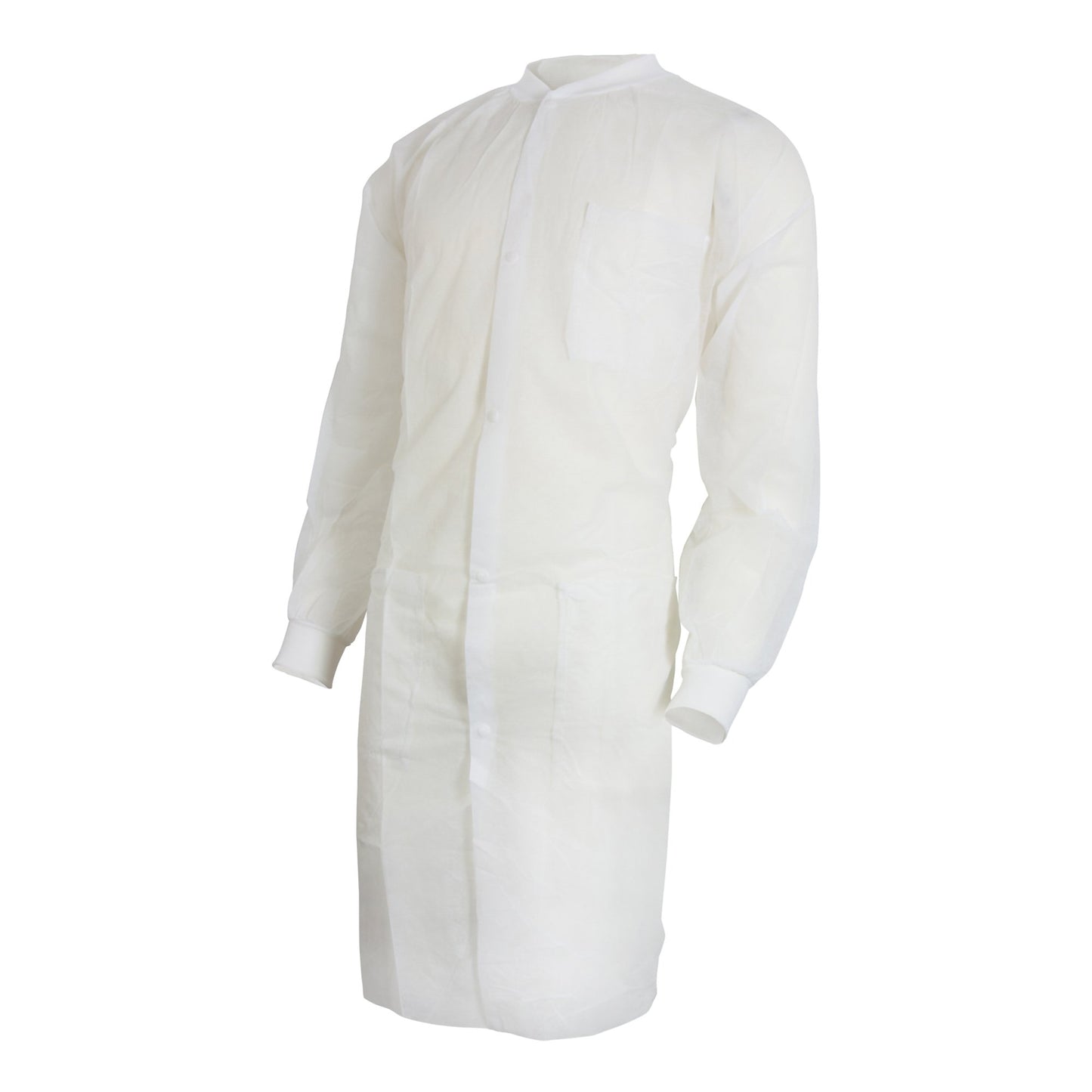 Lab Coat McKesson White Large / X-Large Knee Length Spunbond Polypropylene Disposable - 34381200
