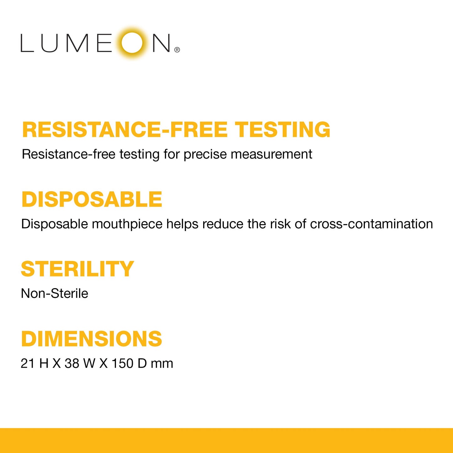 McKesson Lumeon™ Flow Tube Mouthpiece for use w/ EasyOne Air Spirometery System 141-5050-200