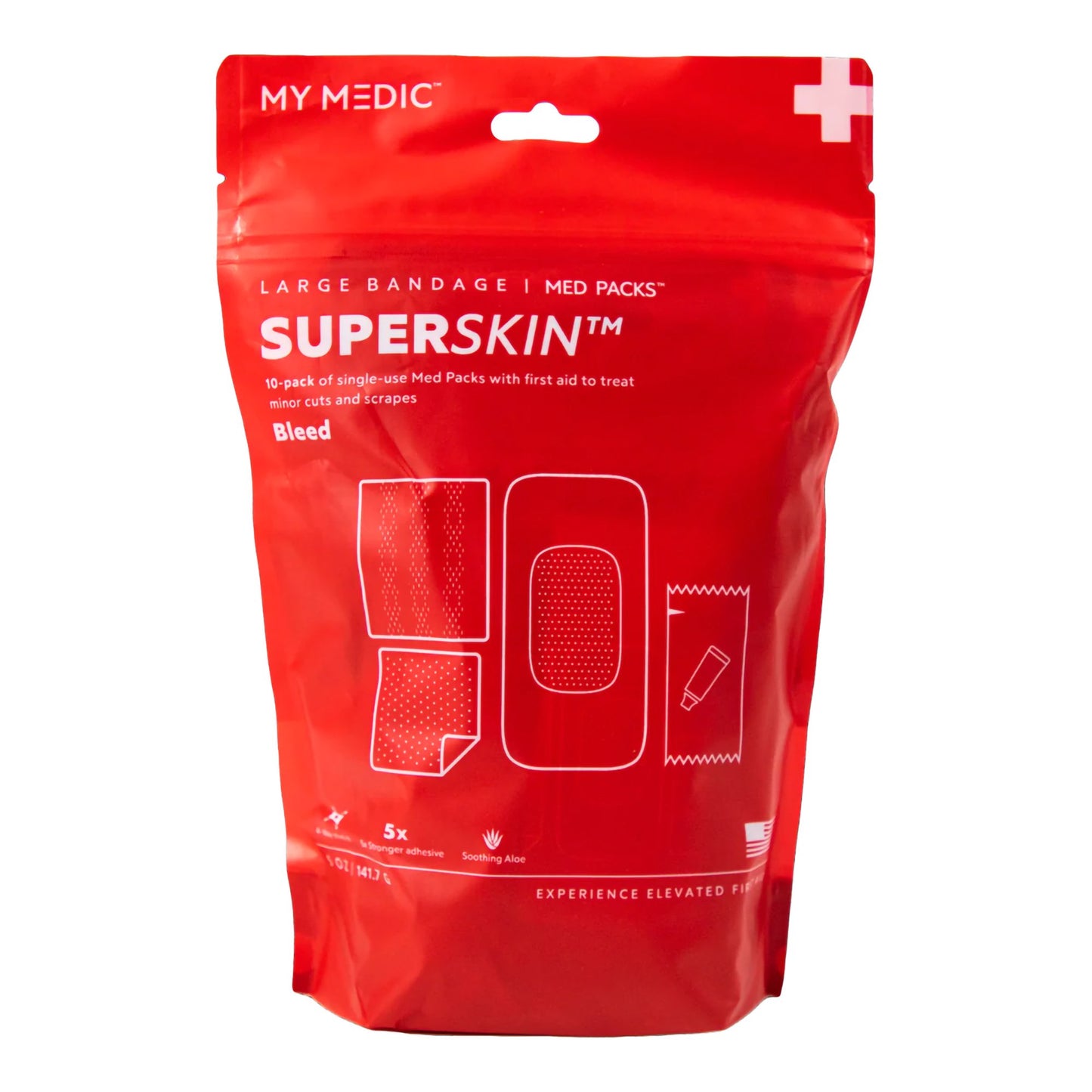 First Aid Medical Pack My Medic™ SUPERSKIN™ Large Bandage Pouch - MM-SPL-MD-PK-AC-2X4-SSB-10PK