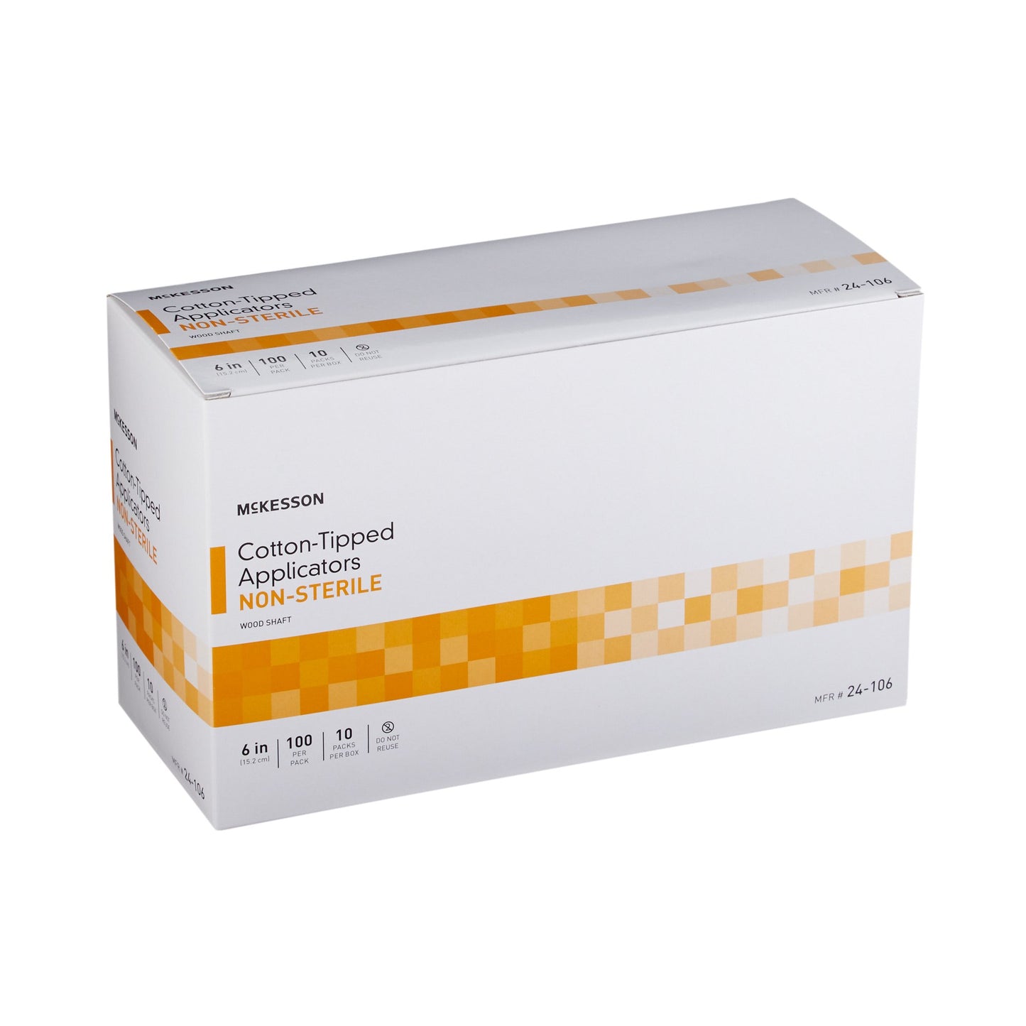 McKesson Swabsticks, Cotton-Tip, Wood Shaft, 6 Inch 24-106