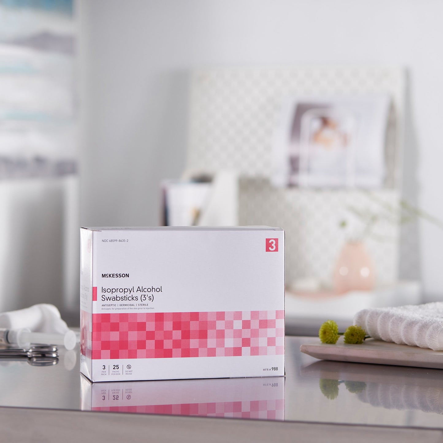 McKesson Impregnated Swabstick, 70% Isopropyl Alcohol 988