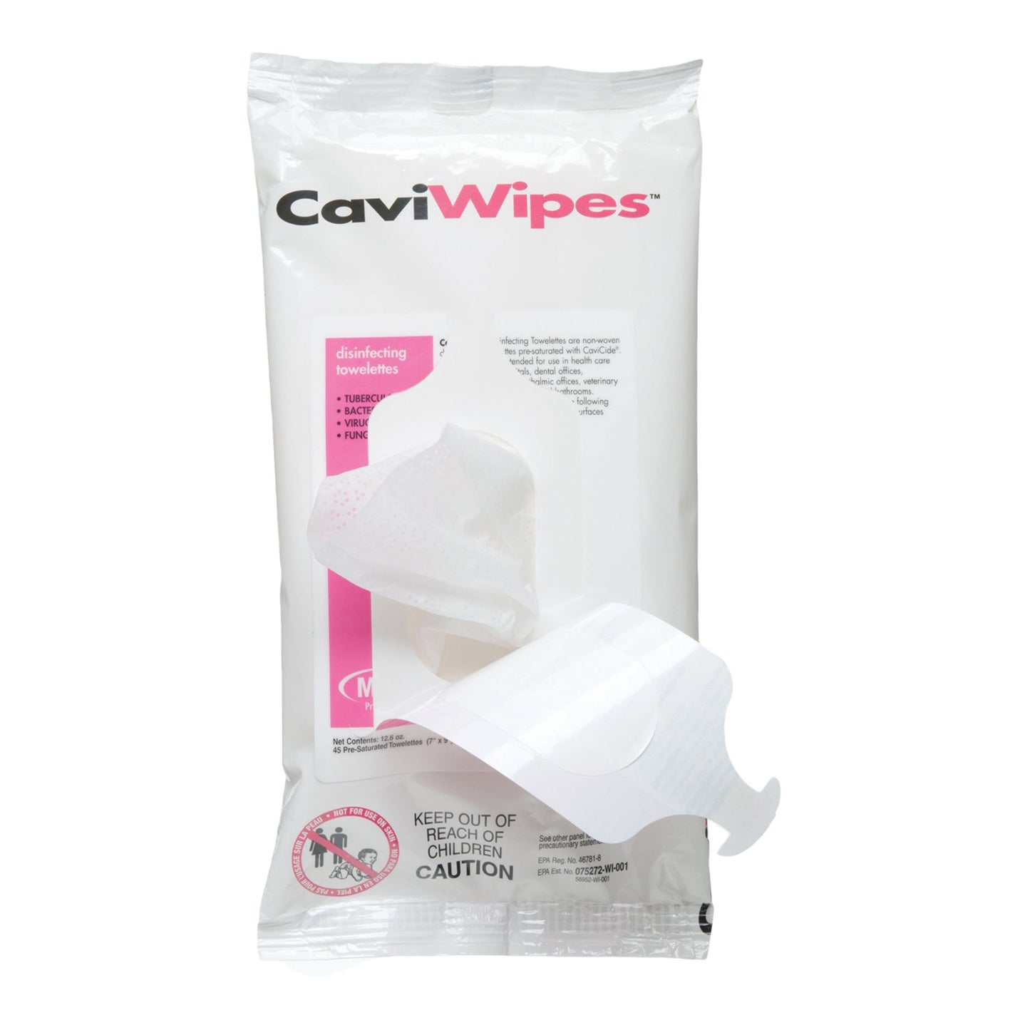 Metrex CaviWipes Surface Disinfectant Alcohol-Based Wipes, 7 x 9 Inch 13-1224